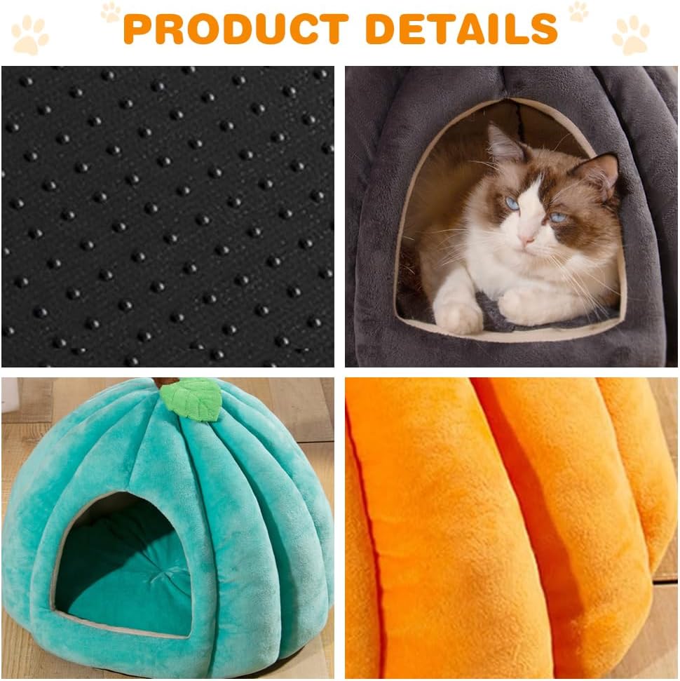 Cute Pumpkin Shape Cat Cave Bed