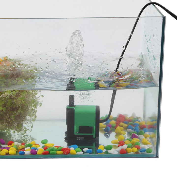 Silent Submersible Pump and Filter for Small Fish Tanks