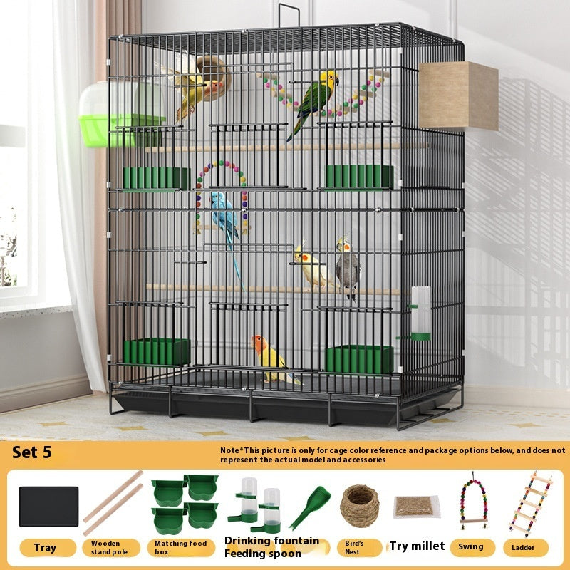 Modern Double-Layer Bird Cage for Home