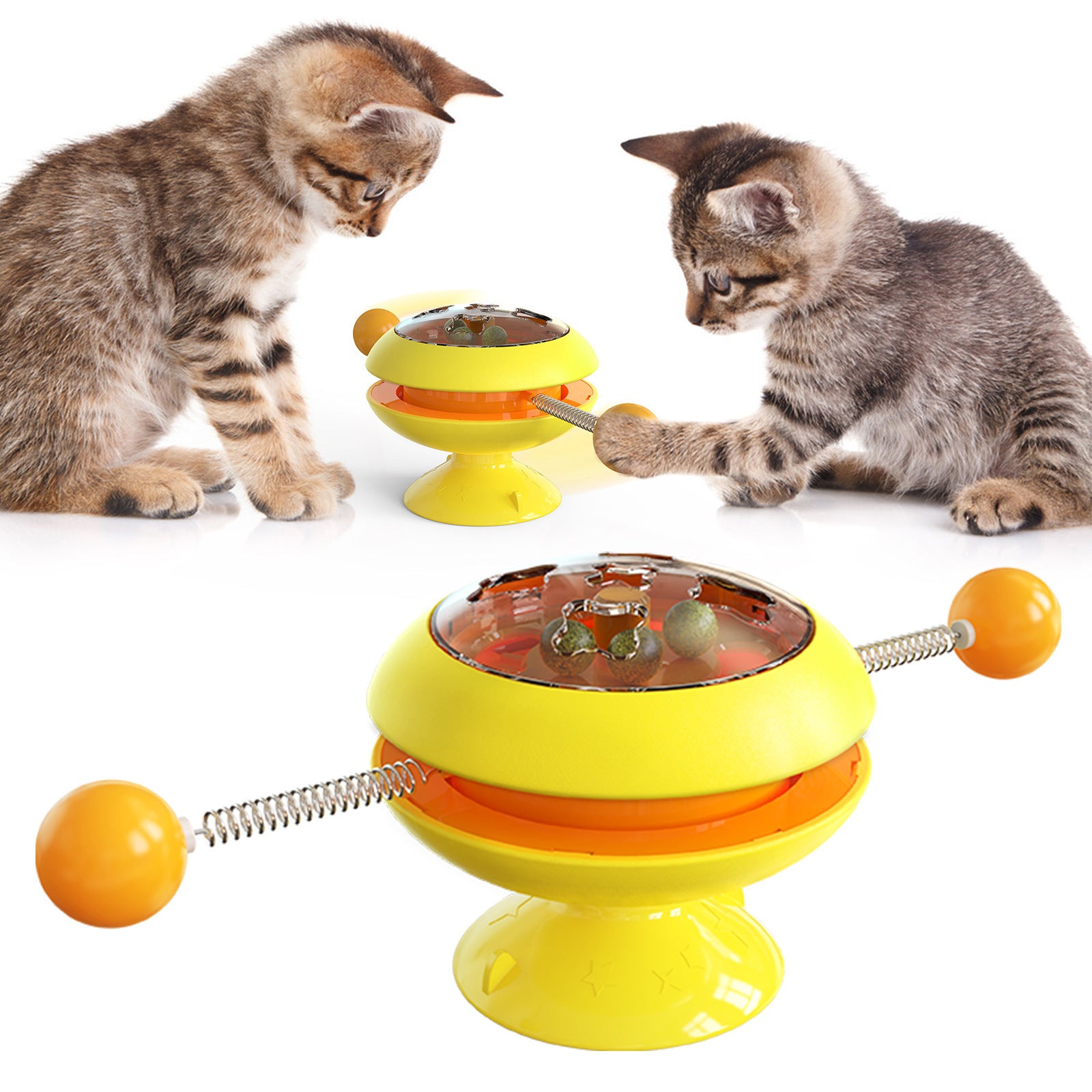 Rotatable Catnip Interactive Toy for Cats and Kittens