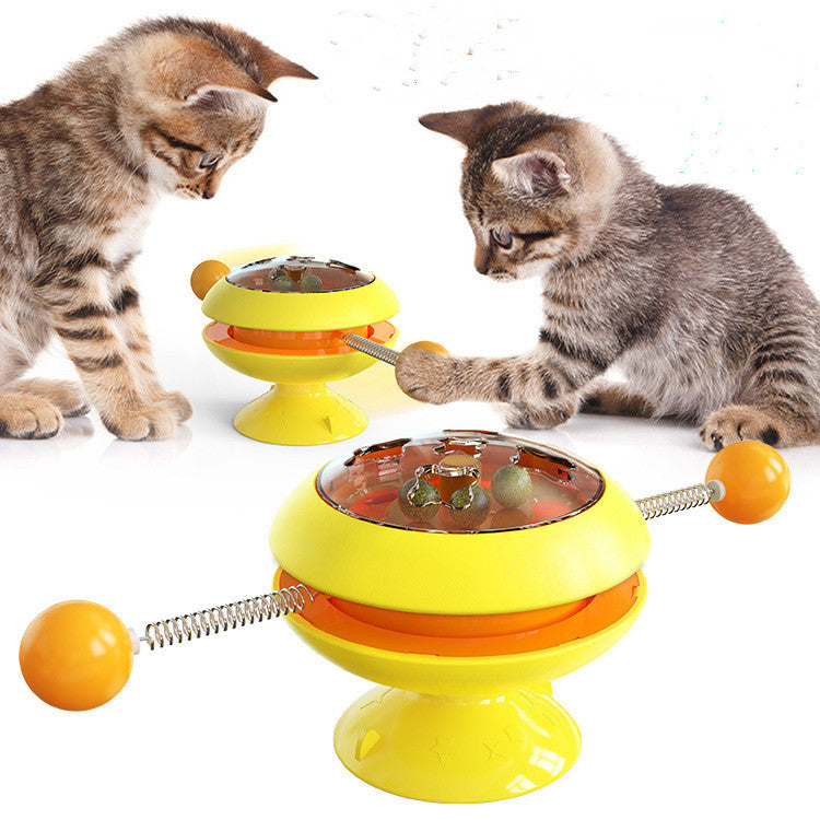 Rotatable Catnip Interactive Toy for Cats and Kittens