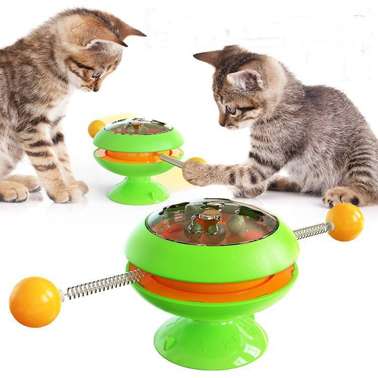 Rotatable Catnip Interactive Toy for Cats and Kittens