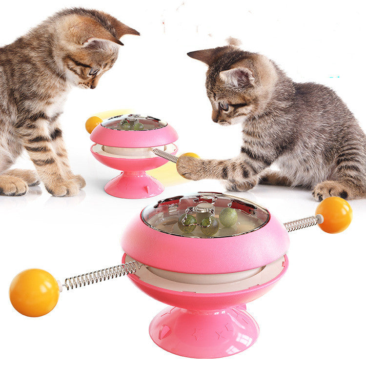 Rotatable Catnip Interactive Toy for Cats and Kittens