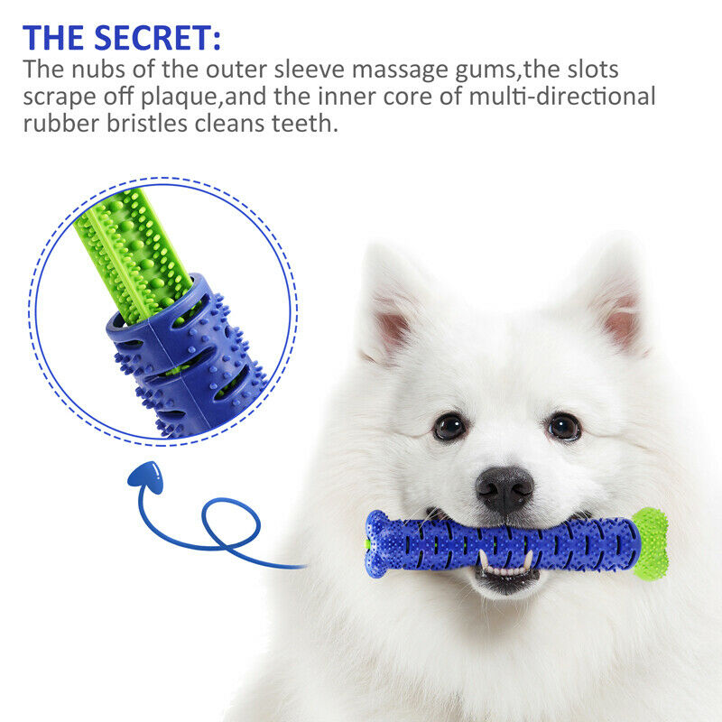 Tooth Cleaning Brushing Stick Doggy Silicone Toy