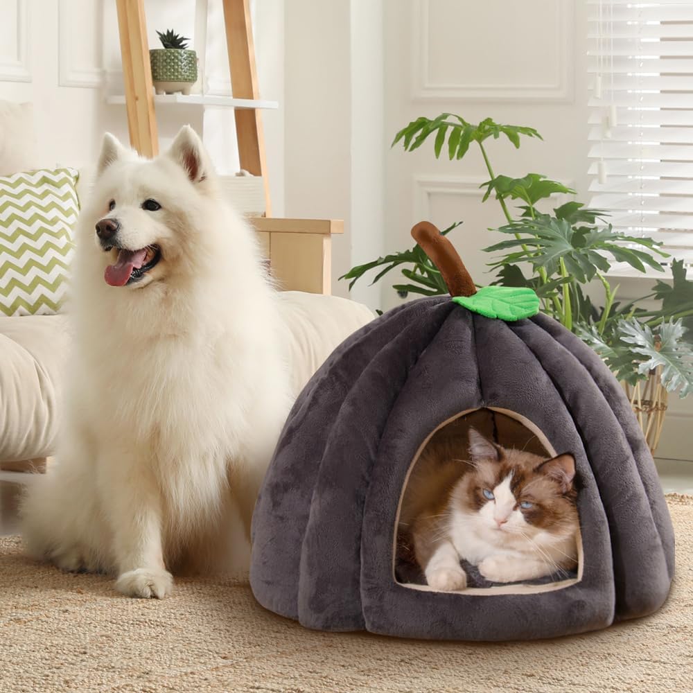 Cute Pumpkin Shape Cat Cave Bed