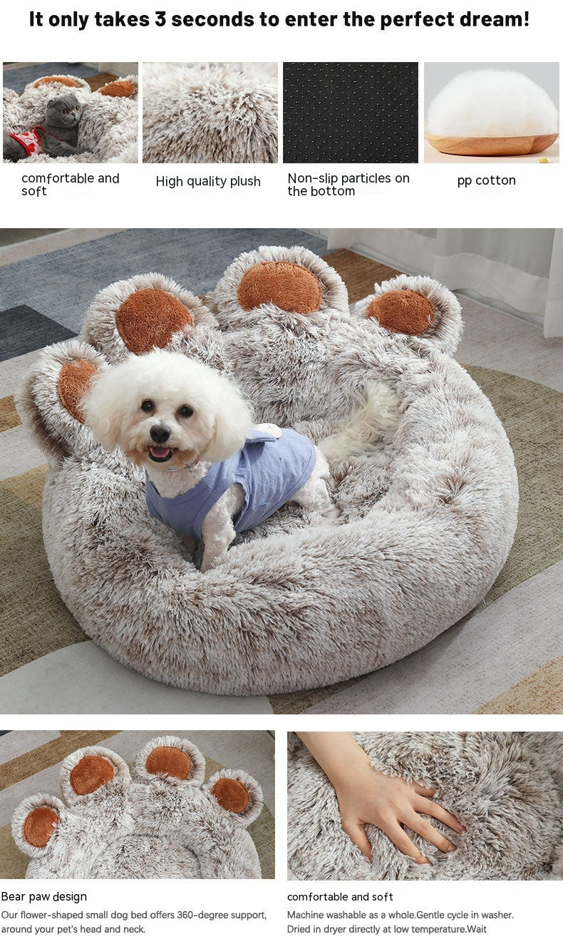 Pet Bed Winter Warm Hand-shaped Brush Pet