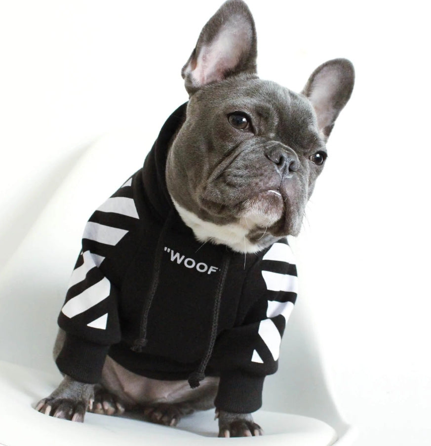 three-stripe dog sweater