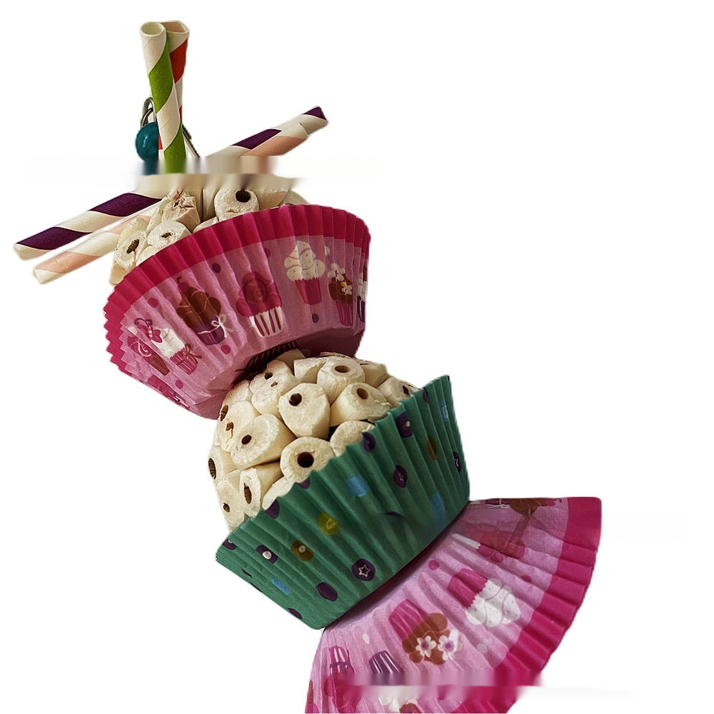 Edible Parrot Shredding Toy Soft Chew Ball for Birds