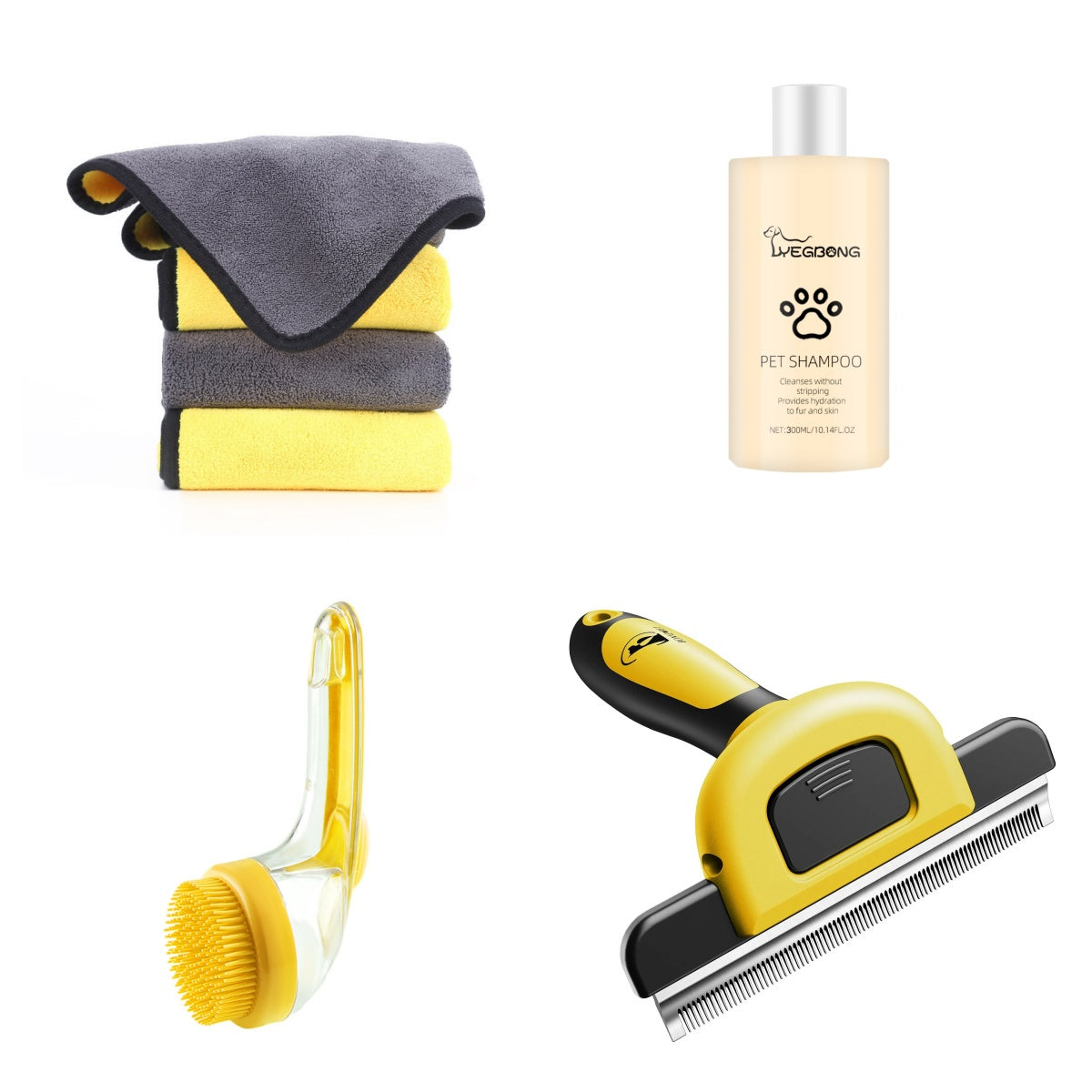 Pet Bath Brush Long Handle Beauty Comb