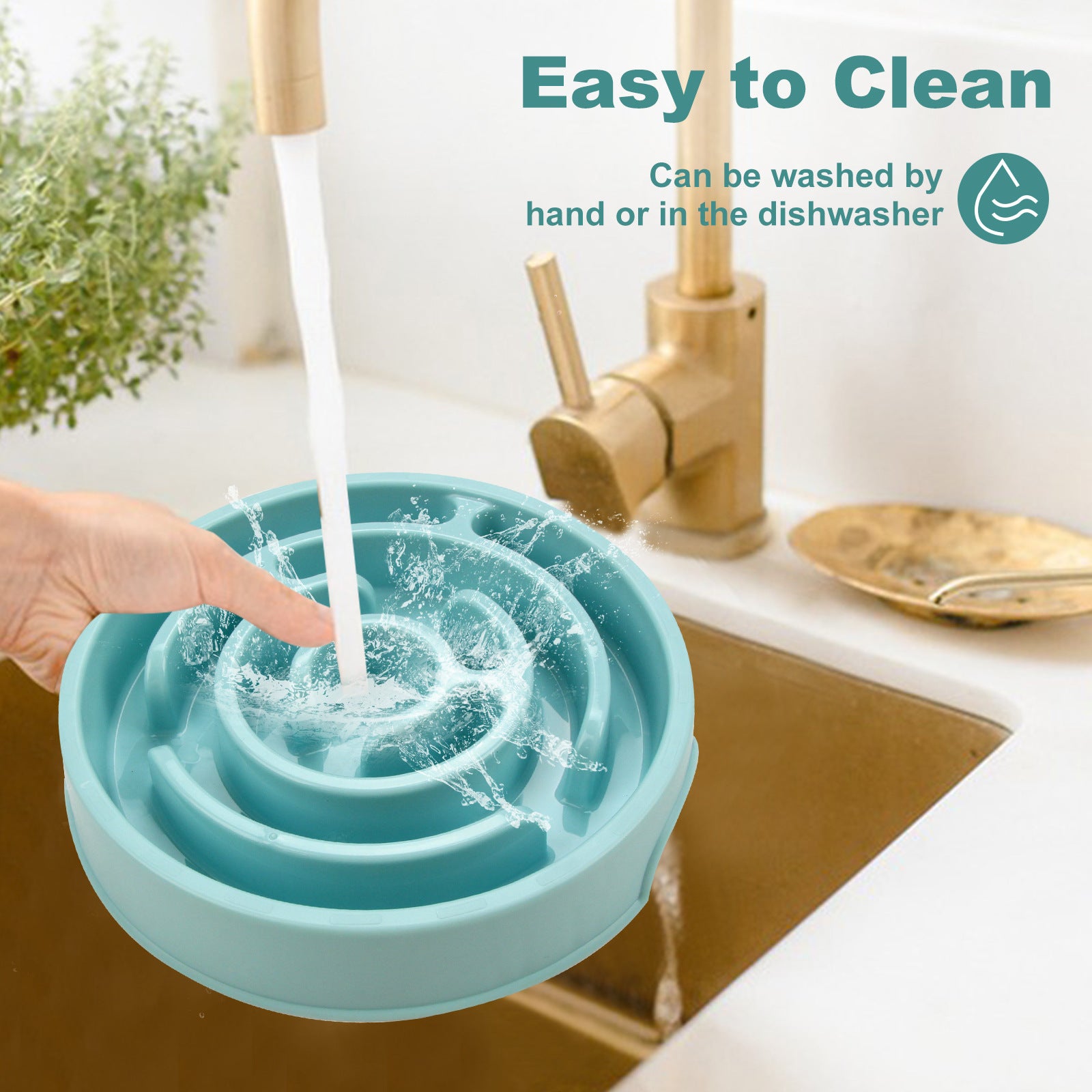 Silicone Slow Feeder Dog Bowl for Healthy Anti-Choke Eating