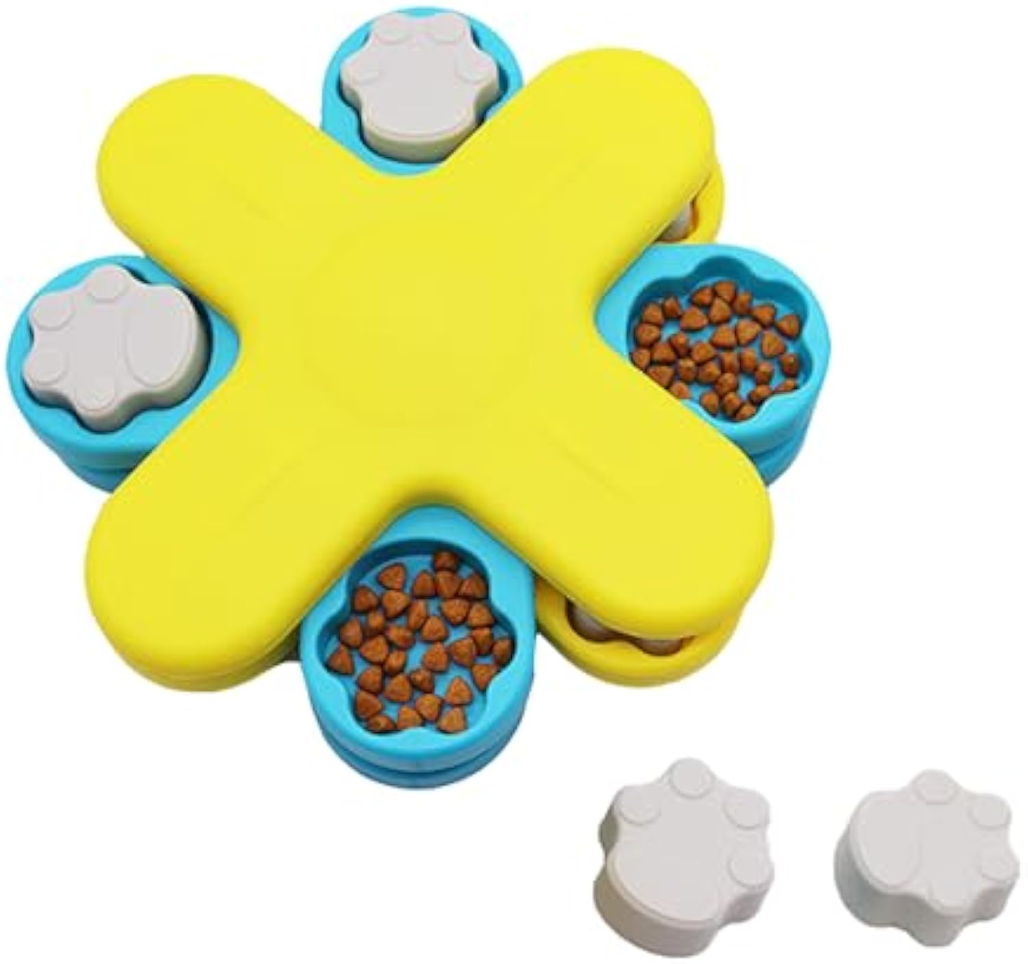 Interactive Twister Dog Puzzle Feeder for IQ and Slow Feeding