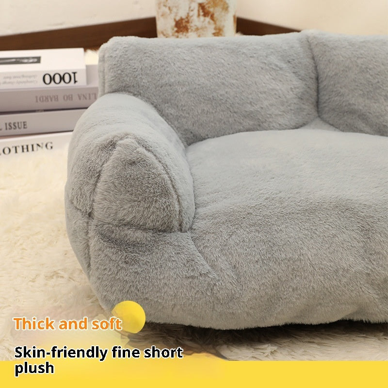 Large Pet Sofa Rabbit Plush Pet Bed