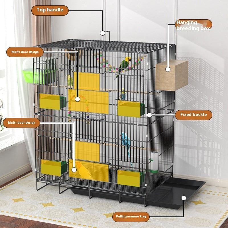 Modern Double-Layer Bird Cage for Home
