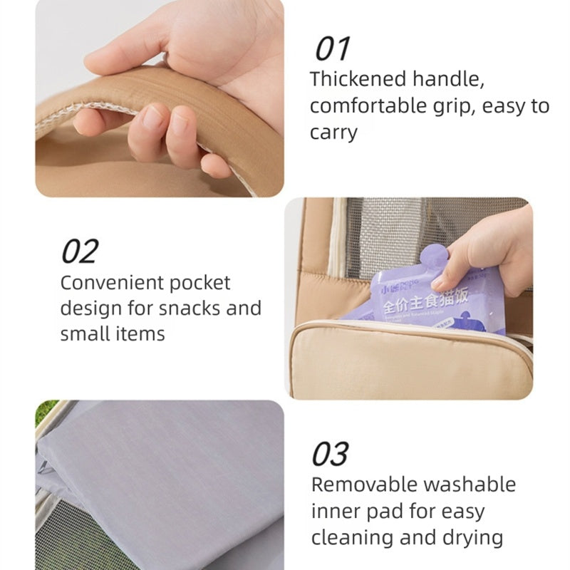 Cat Dog Travel Backpack With Mesh Window