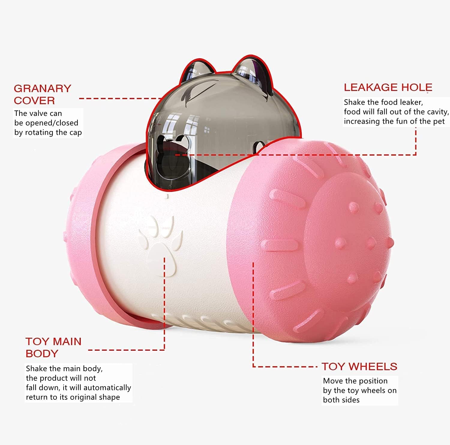 Interactive Treat Dispensing Pet Toy for Dogs and Cats