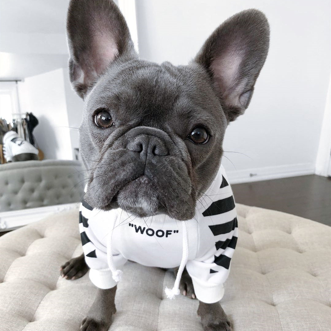 three-stripe dog sweater