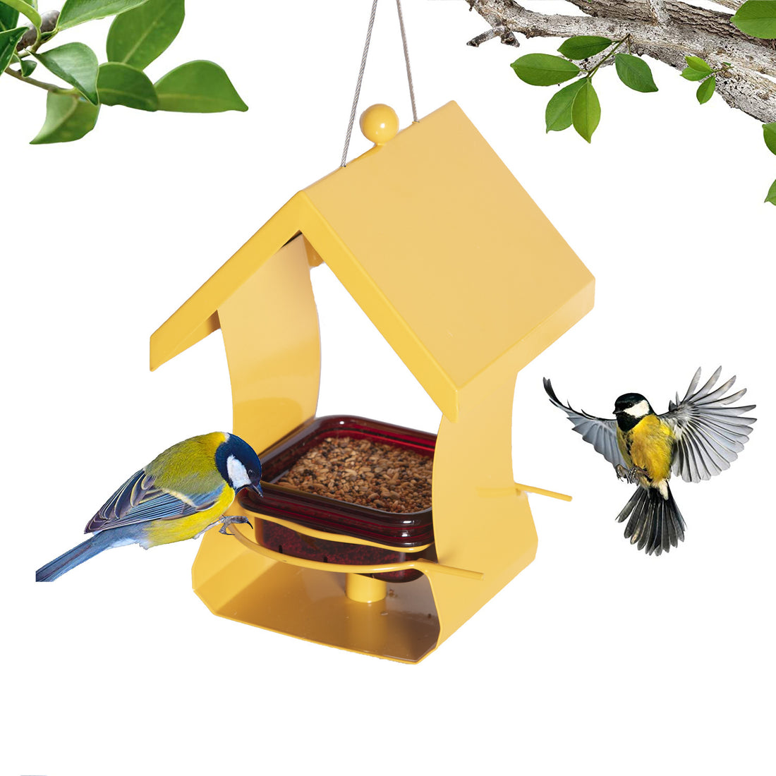 Outdoor Metal Hanging Bird Feeder for Garden