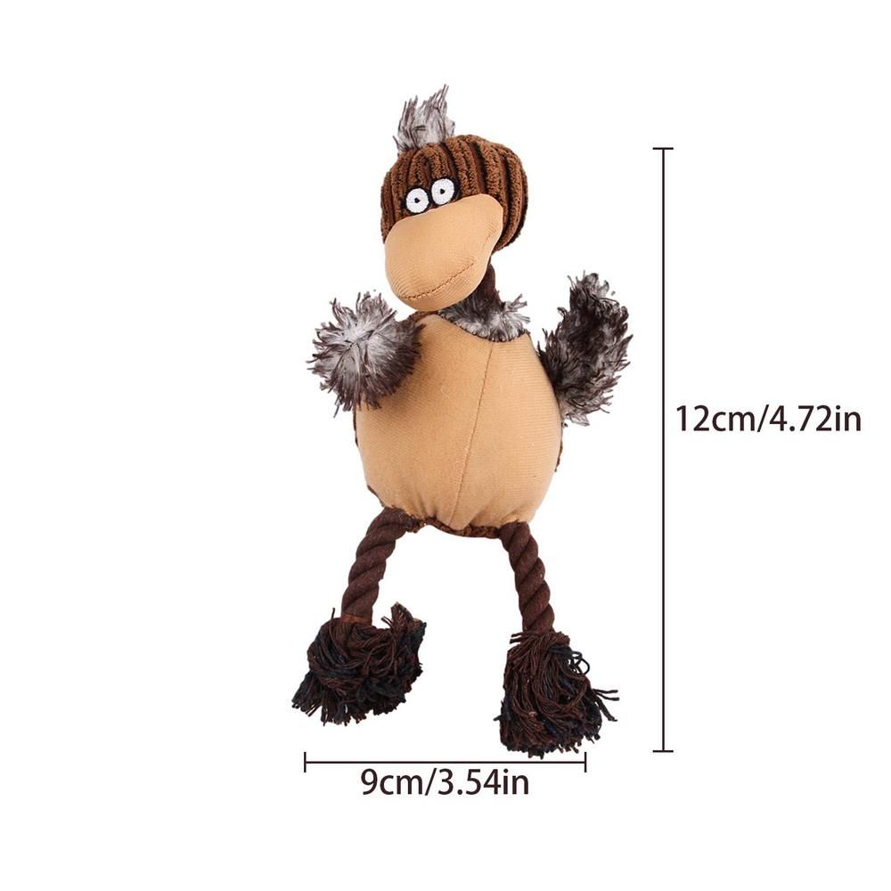 Squeaky Plush Dog Toy for Aggressive Chewers and Puppies