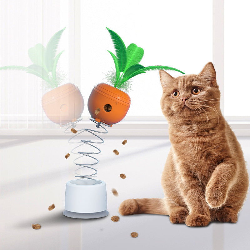 Self-Playing Cat Food Tumbler Toy Interactive Puzzle Feeder