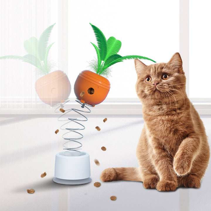 Self-Playing Cat Food Tumbler Toy Interactive Puzzle Feeder