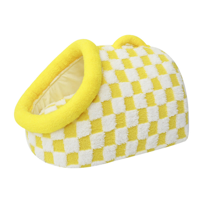 Semi-enclosed Dog House Pet Bed Thick Warm