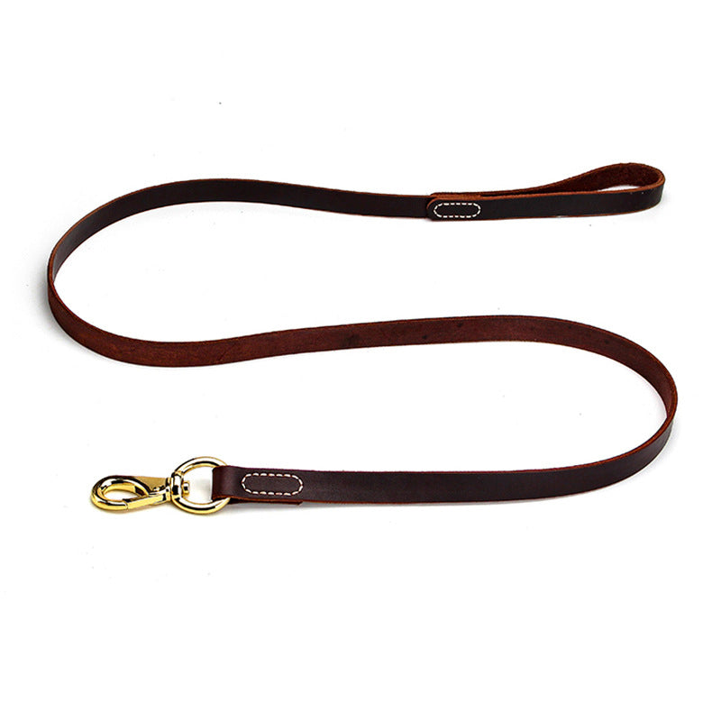 Cowhide Leash Pet Supplies Medium And Large Dogs