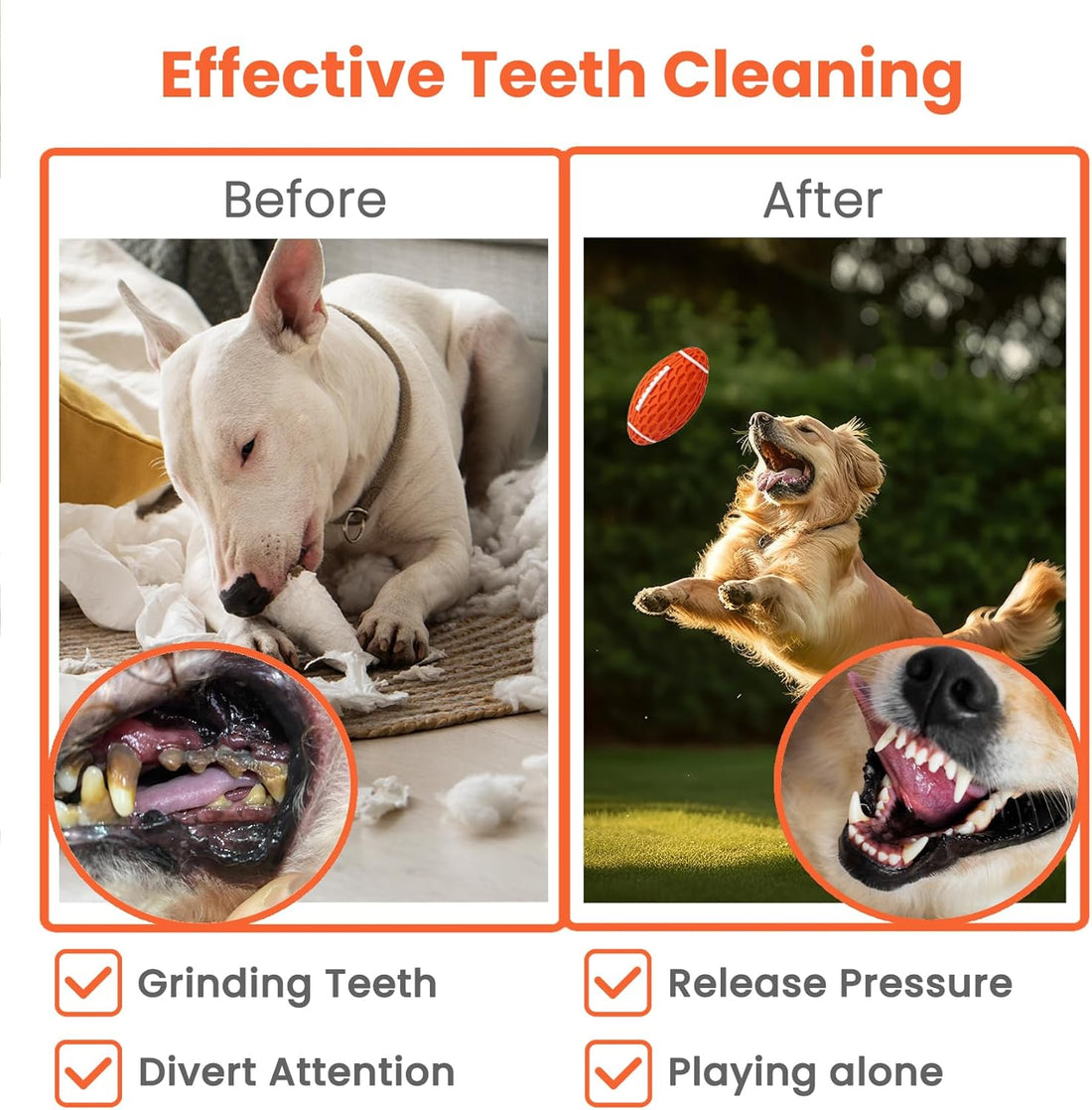 Dog Toys Durable And Squeaky Rugby Dog Toy