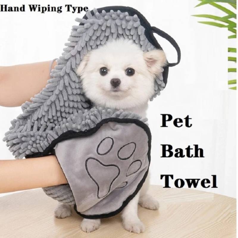 Dog Bath Robe Towel Quick Dry Pet Soft Towel