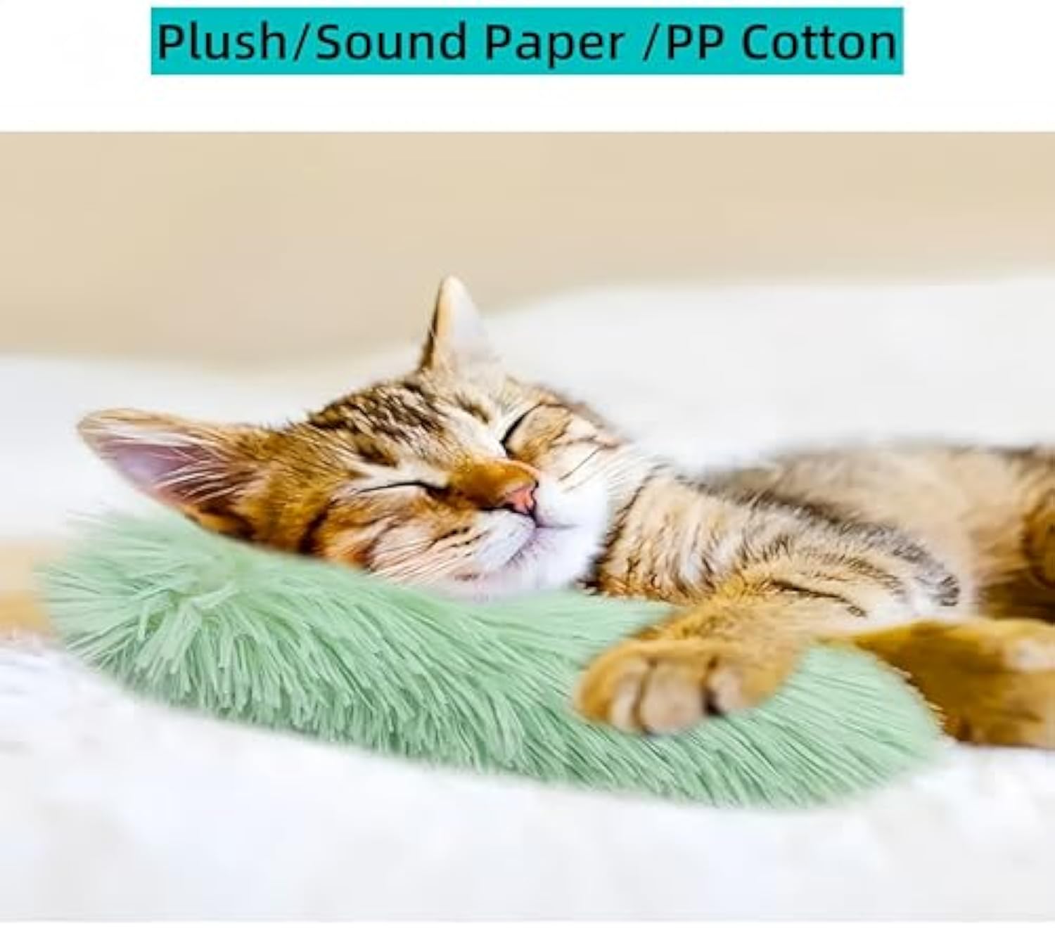 Interactive Catnip Pillow Toy Soft Crinkle Sound for Indoor Cats