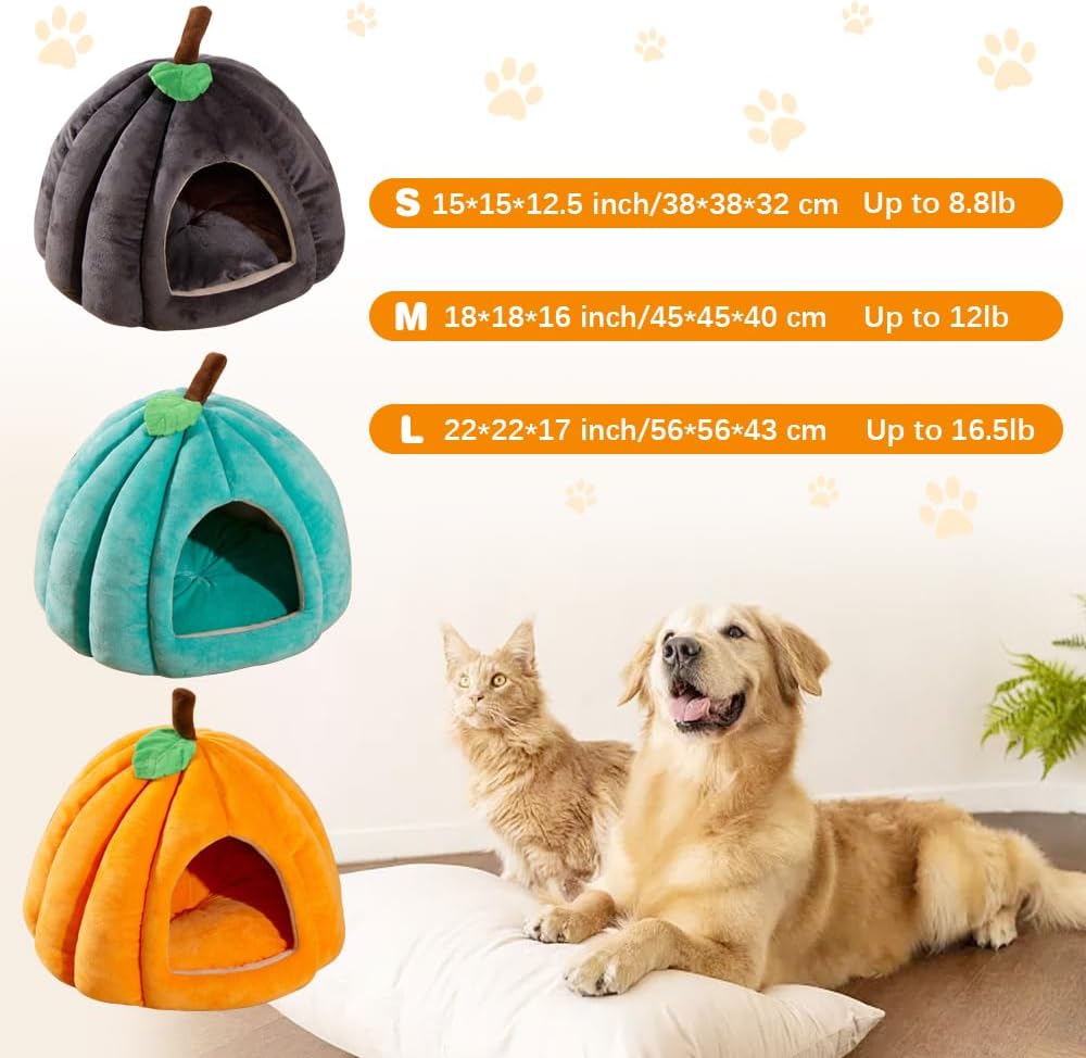 Cute Pumpkin Shape Cat Cave Bed