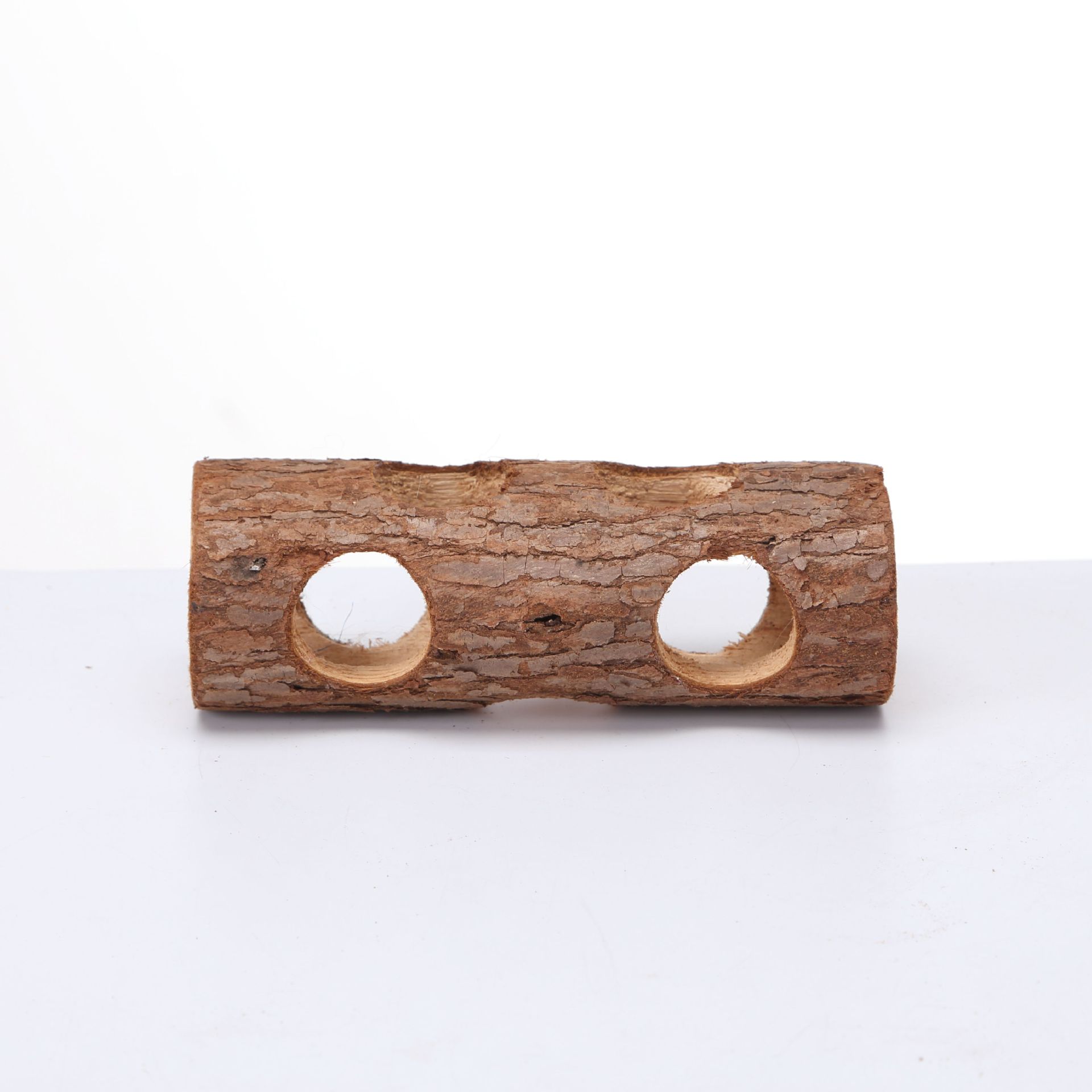 Solid Wood Pipe Toy for Hamsters, Rabbits, Birds, and Small Pets
