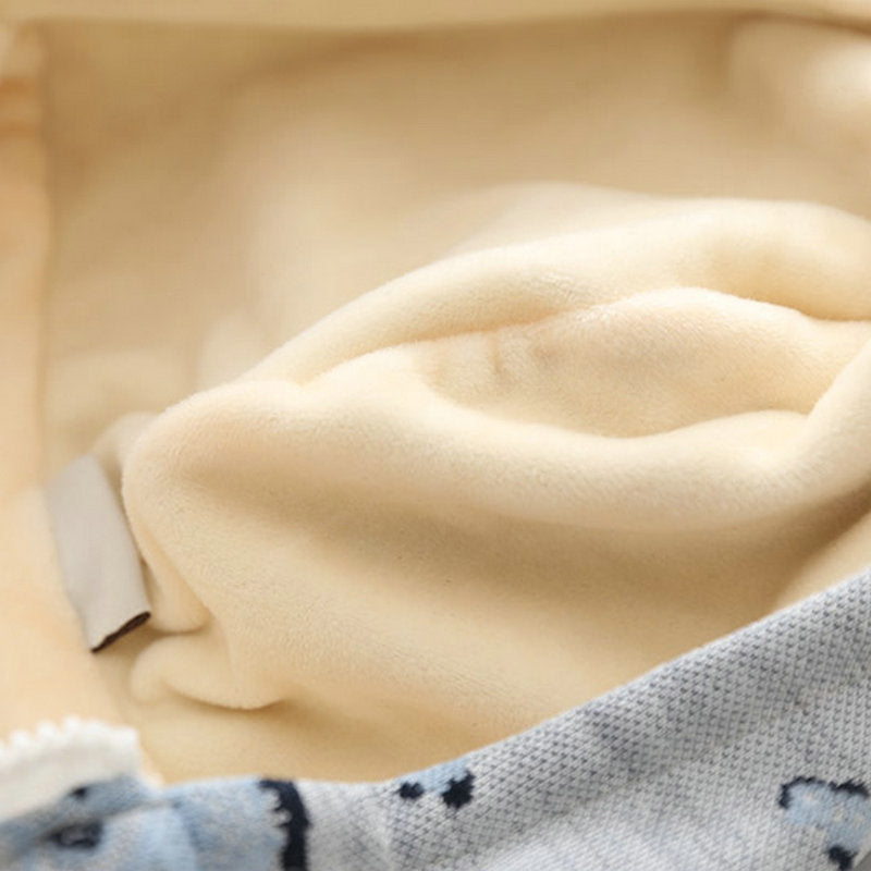 Dog Pattern Sweater Zipper Coat