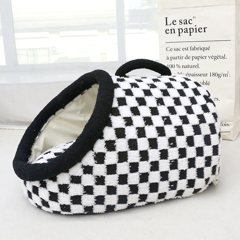 Semi-enclosed Dog House Pet Bed Thick Warm