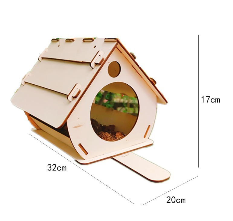 DIY Hanging Wooden Bird Feeder