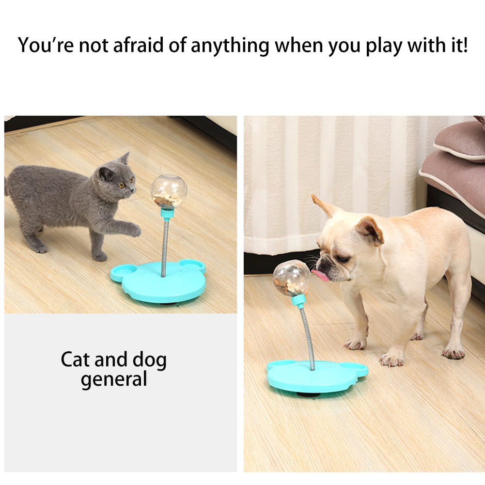 Self-Playing Pet Food Ball Interactive Feeder and Puzzle Toy