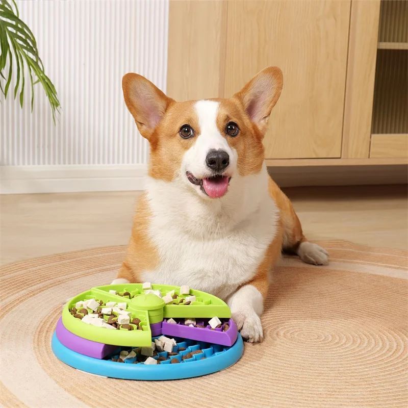 3-Layer Slow Feeder Puzzle Bowl for Dogs and Puppies