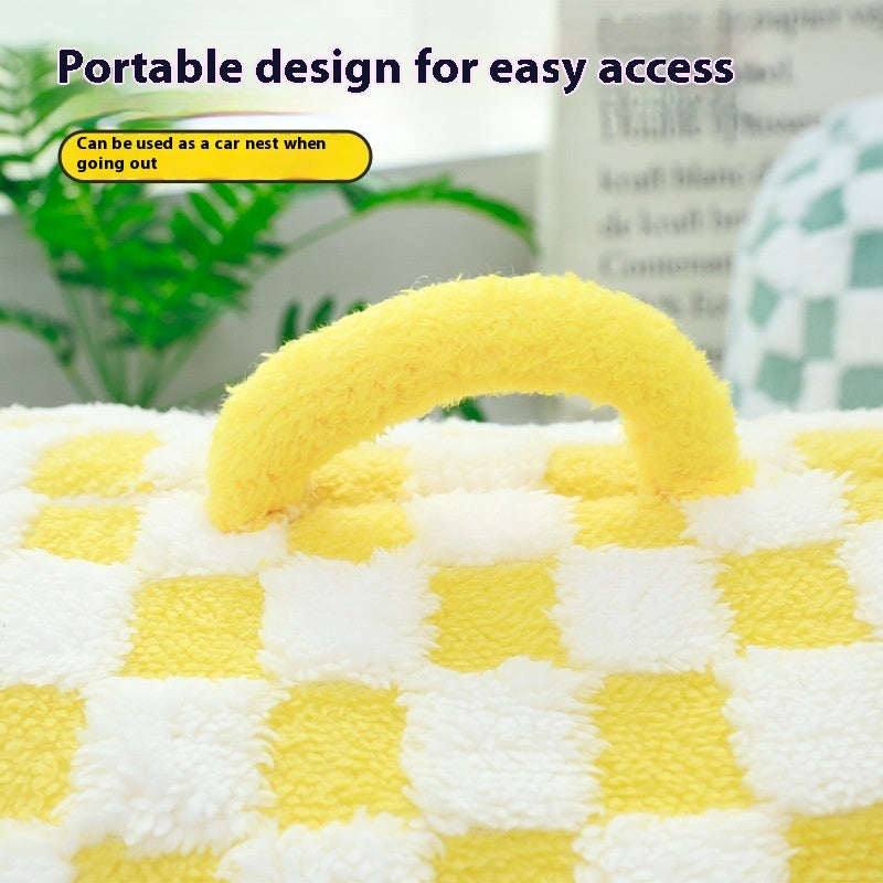 Semi-enclosed Dog House Pet Bed Thick Warm