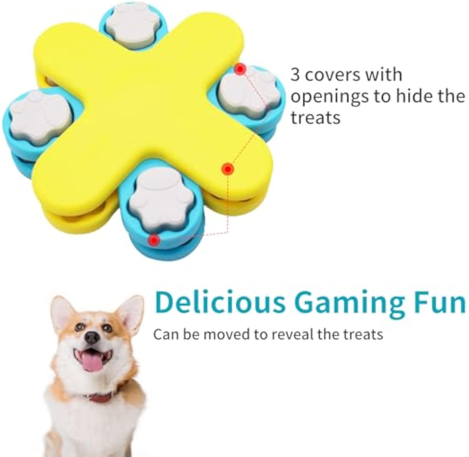 Interactive Twister Dog Puzzle Feeder for IQ and Slow Feeding