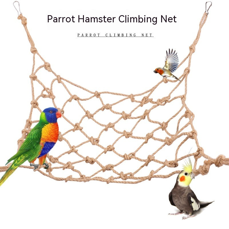 Parrot Hemp Rope Toy for Birds and Small Pets Climbing Swing