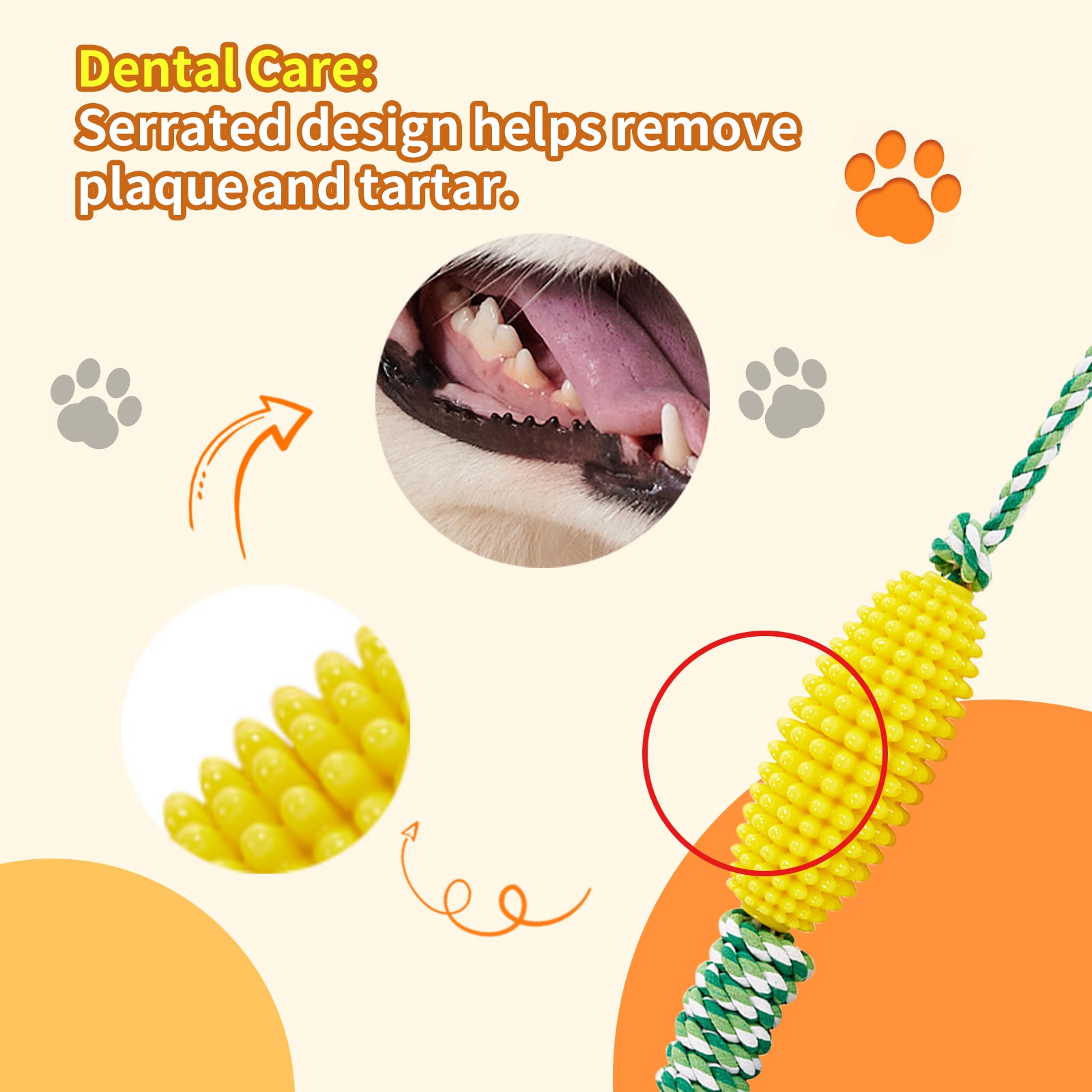 Interactive Corn-Shaped Dog Chew Toy for Puppies Teeth Cleaning