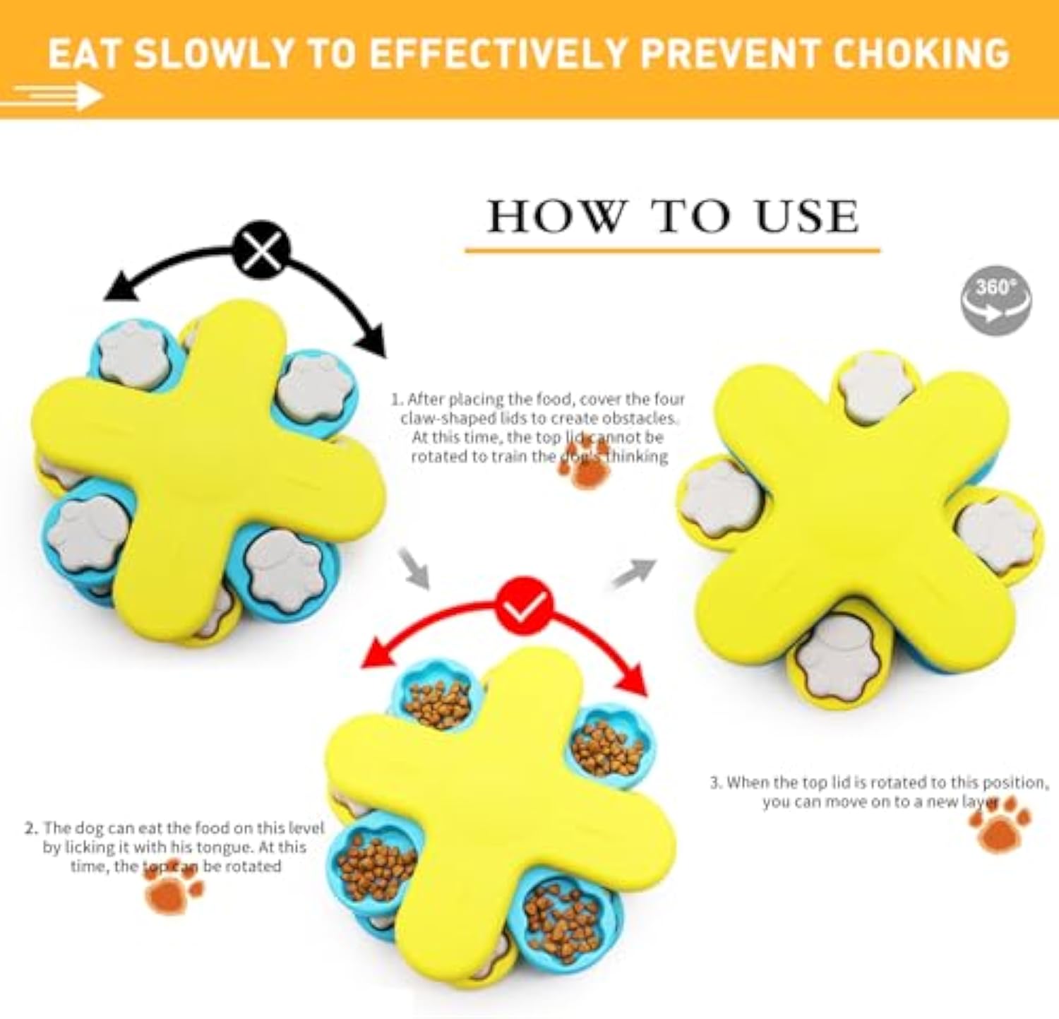 Interactive Twister Dog Puzzle Feeder for IQ and Slow Feeding