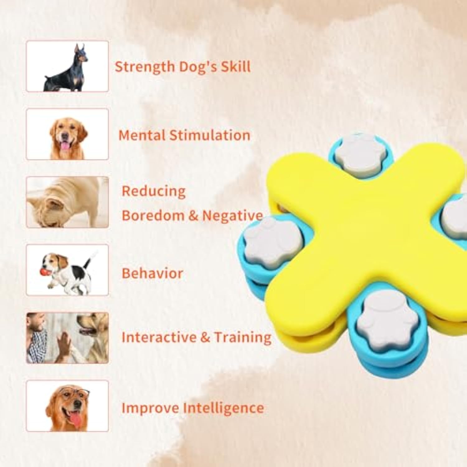 Interactive Twister Dog Puzzle Feeder for IQ and Slow Feeding