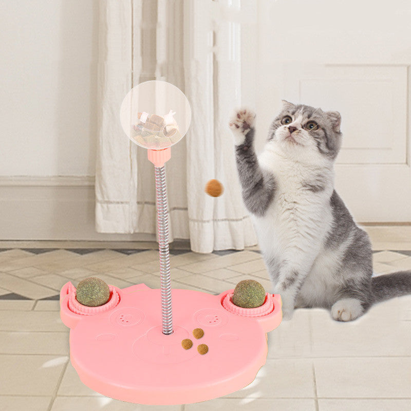 Self-Playing Pet Food Ball Interactive Feeder and Puzzle Toy