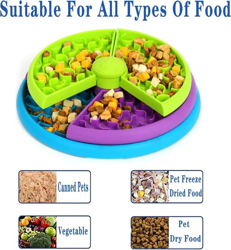 3-Layer Slow Feeder Puzzle Bowl for Dogs and Puppies
