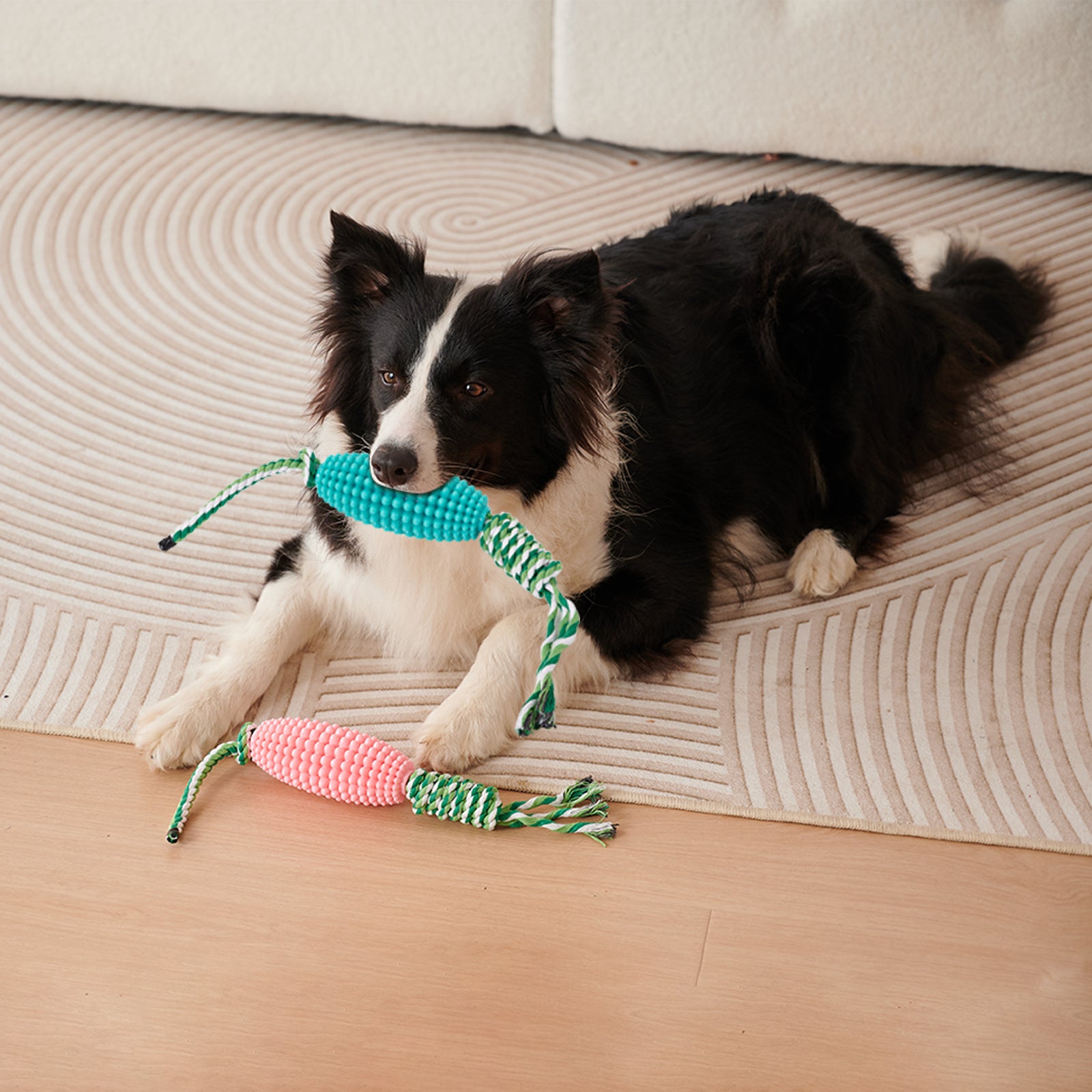 Interactive Corn-Shaped Dog Chew Toy for Puppies Teeth Cleaning