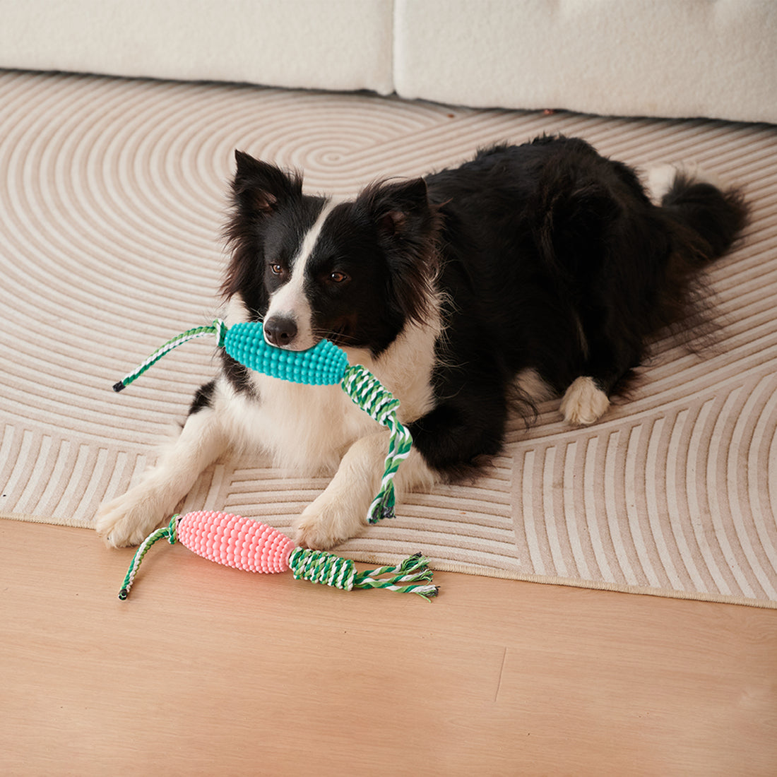 Interactive Corn-Shaped Dog Chew Toy for Puppies Teeth Cleaning