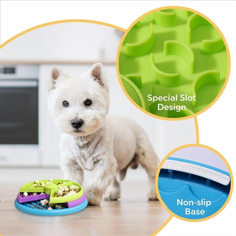 3-Layer Slow Feeder Puzzle Bowl for Dogs and Puppies
