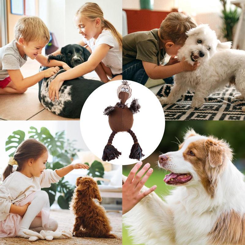 Squeaky Plush Dog Toy for Aggressive Chewers and Puppies
