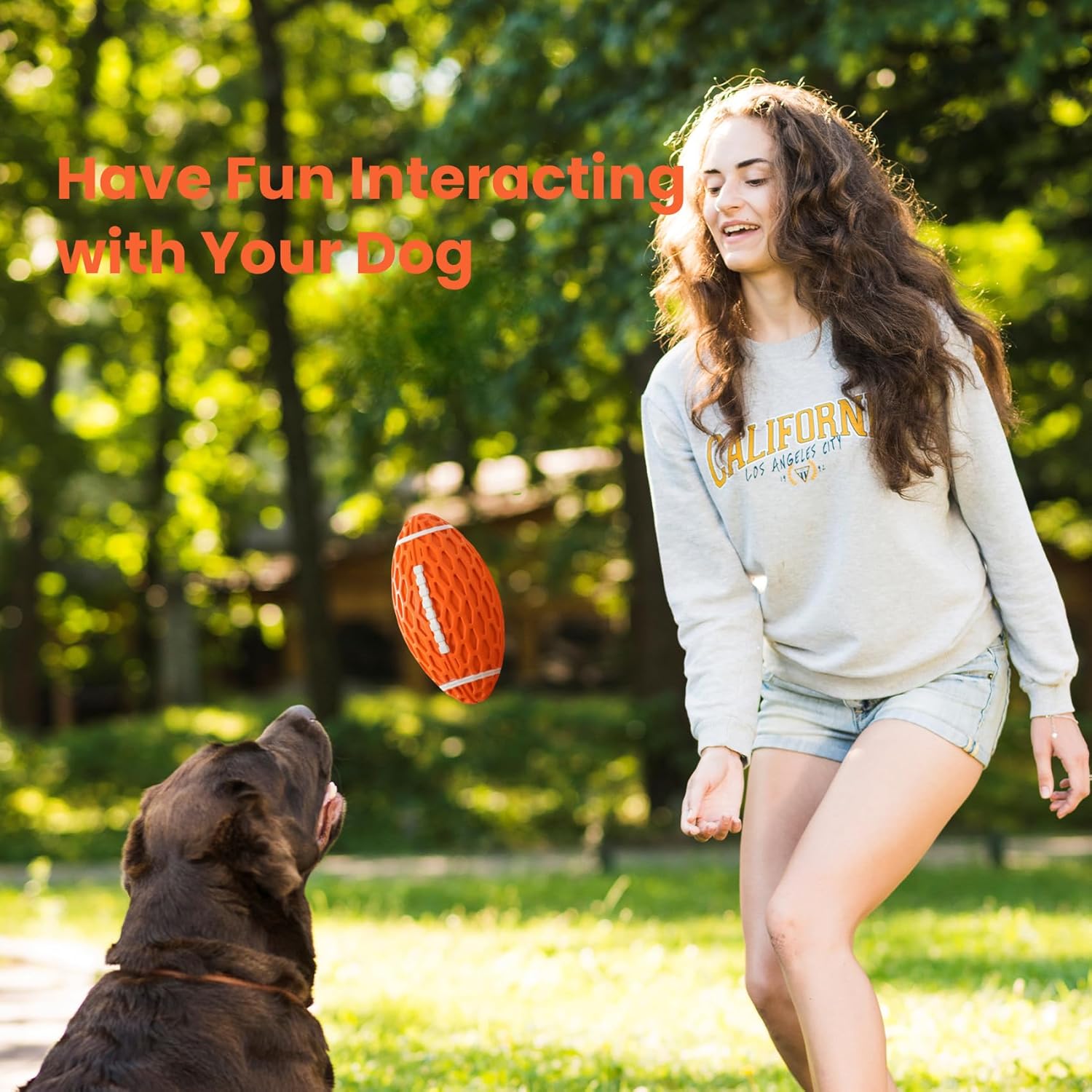 Dog Toys Durable And Squeaky Rugby Dog Toy