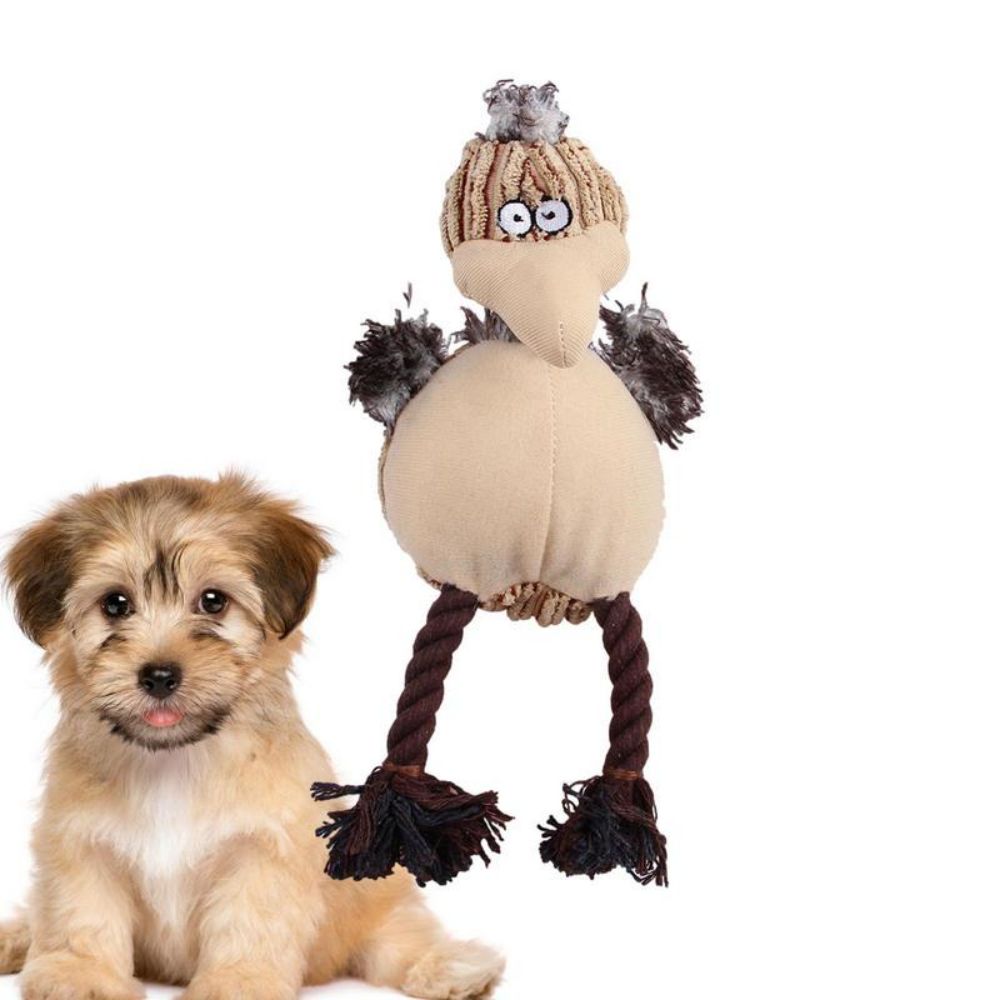 Squeaky Plush Dog Toy for Aggressive Chewers and Puppies